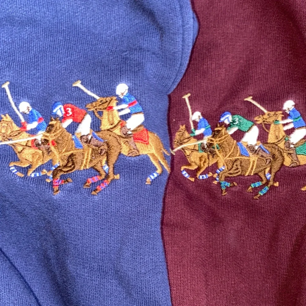 ⭐️ 3/$15 *Bleached* Ralph Lauren • Blue and Maroon • Joggers • Medium